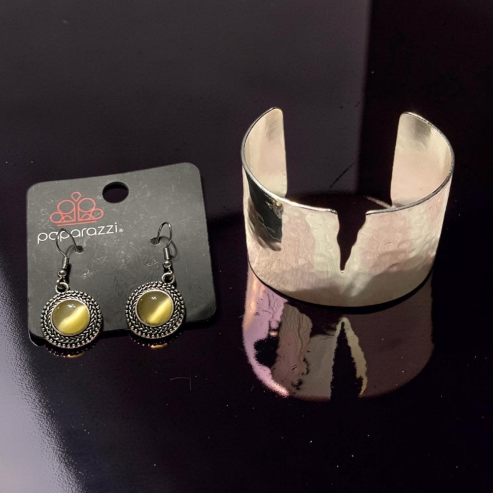 Rustic Cuff Silver Cuff Bracelet Hammered And Ear… - image 5